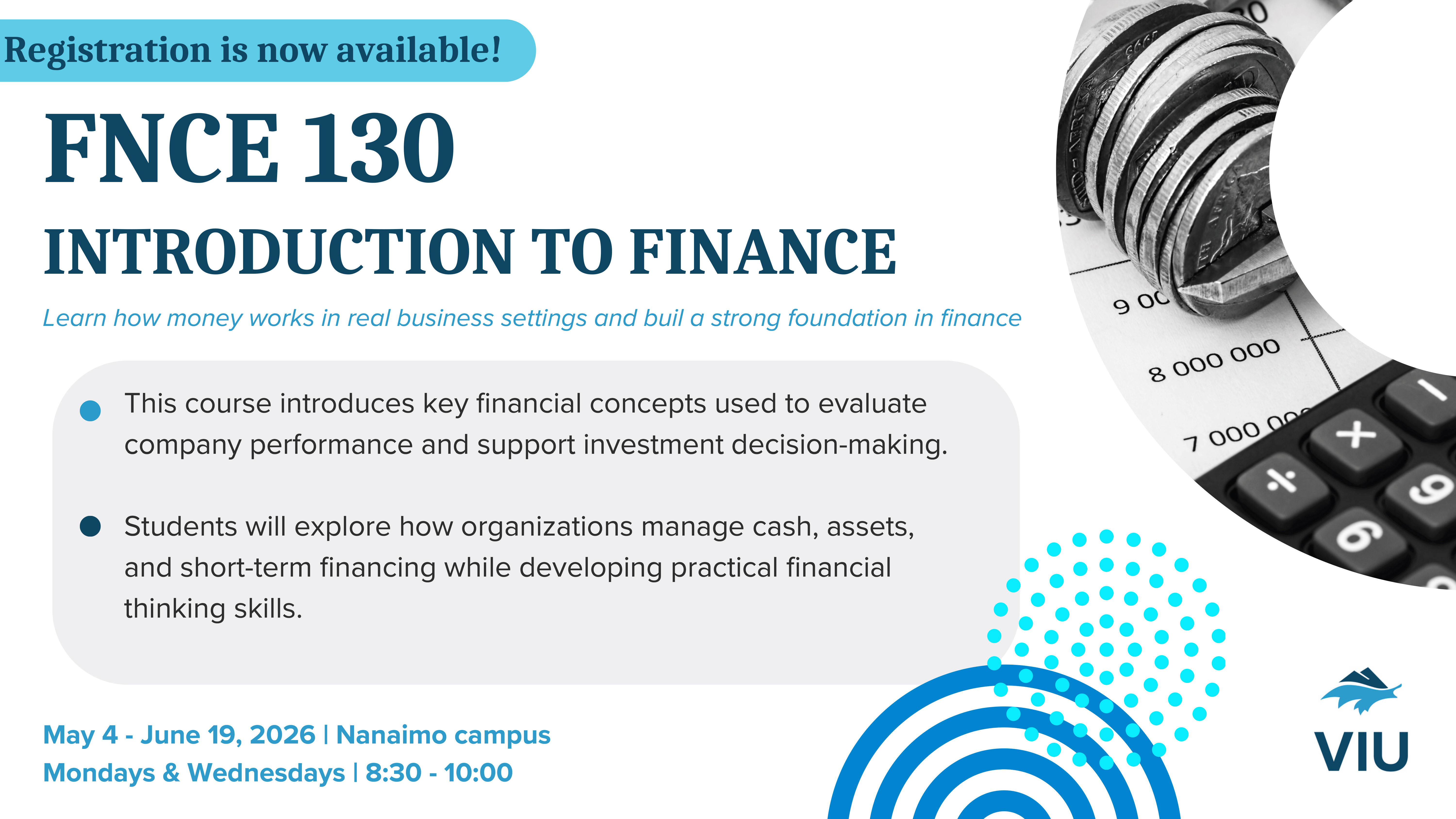 Intro to finance course promo digital ad