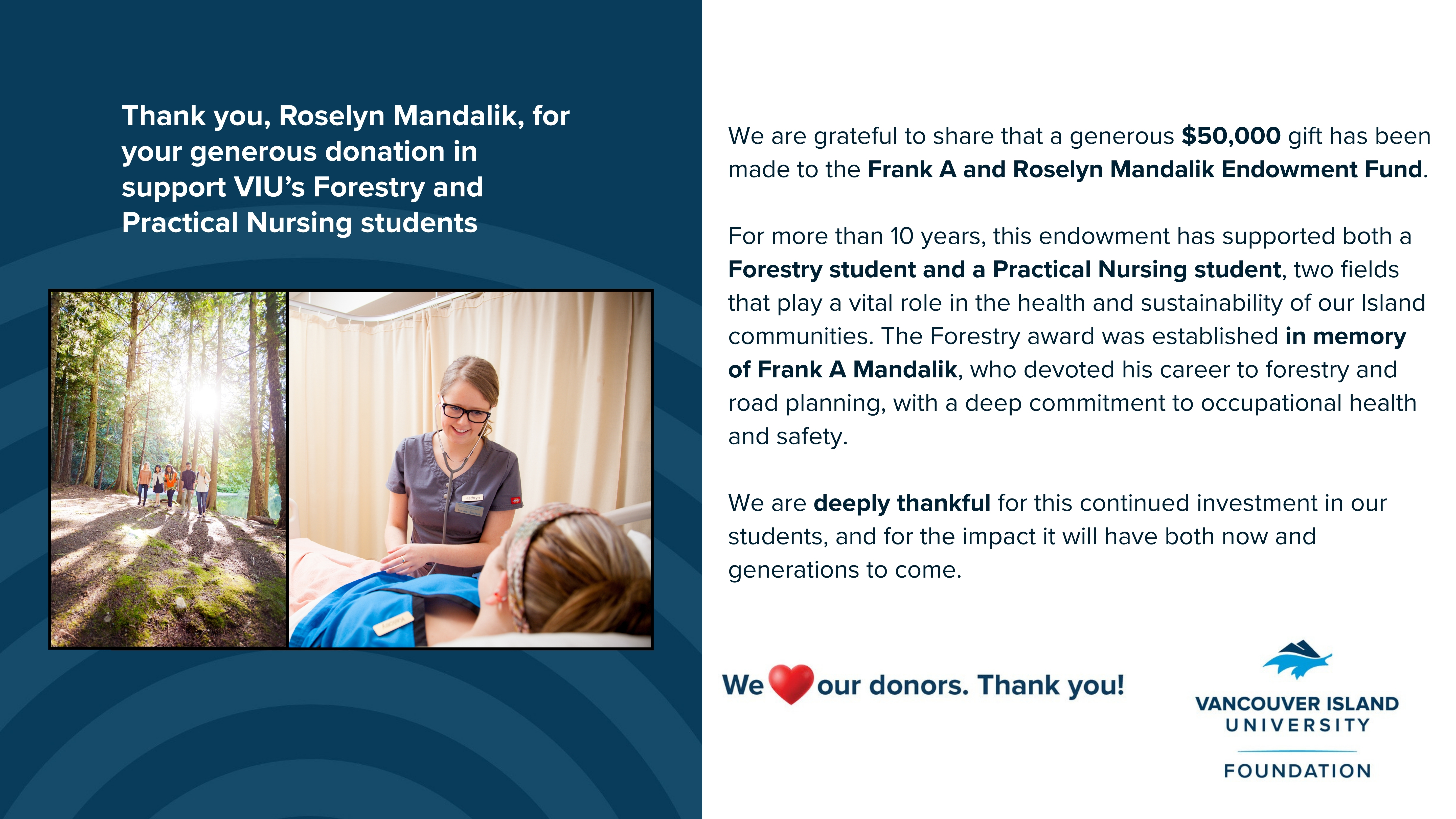 Mandalik Donor Thank You