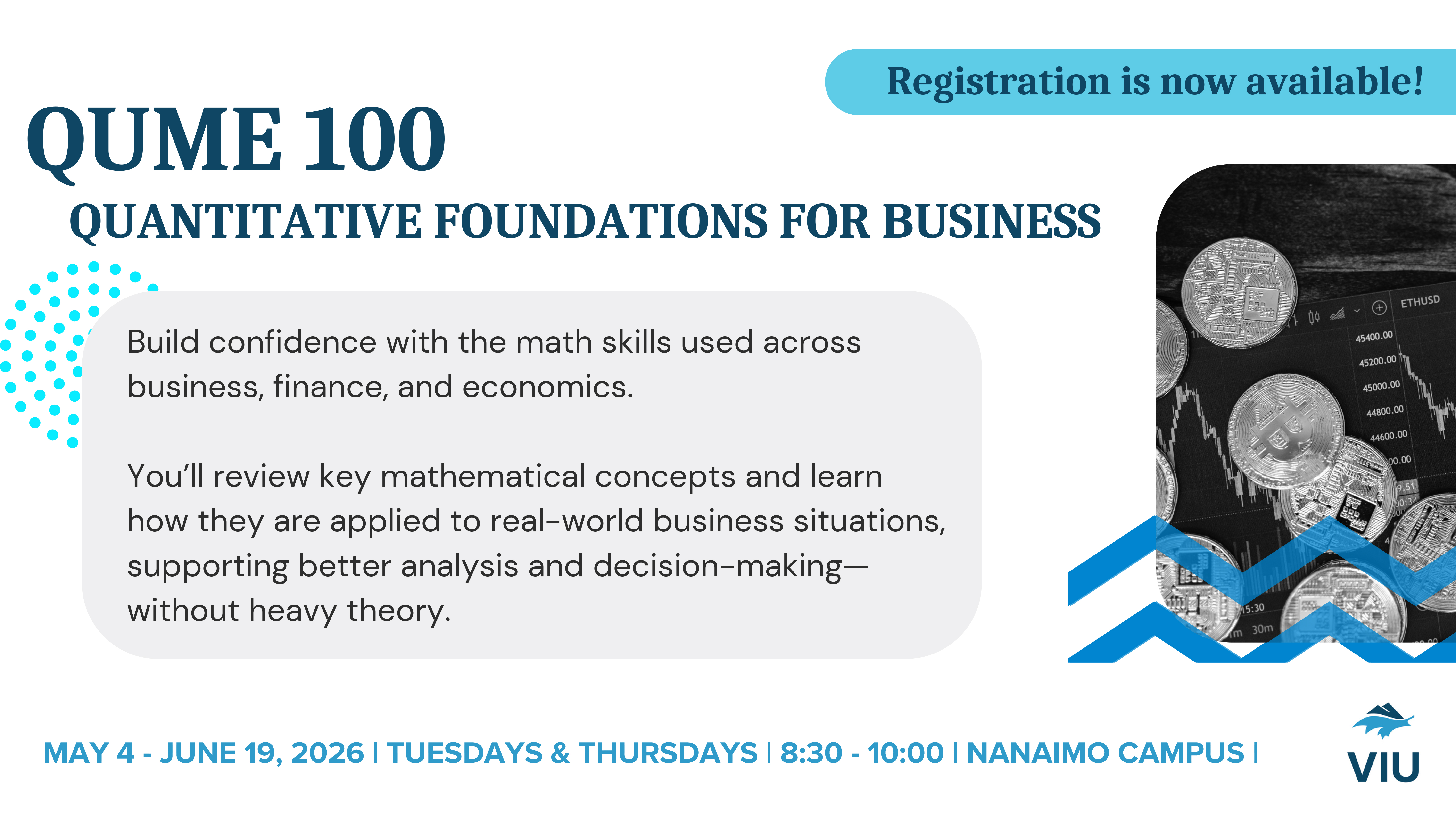 Quantitative foundations course promo digital ad